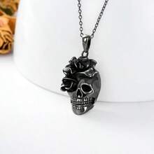 Seiyang Skull Necklace Sterling Silver Skull Pendant Birthday Halloween Gothic Jewelry Gift Skeleton Necklace For Goth Lovers With Gift Box