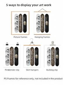 1 件无框 Y2K 豹纹滑板墙面艺术套装，3 件套复古酷女孩美学房间装饰，球形垃圾摇滚海报印刷品，适用于卧室宿舍公寓，时髦海报墙面装饰艺术，大学房间配件，送给少女的礼物 - 彩色 - 查看 6