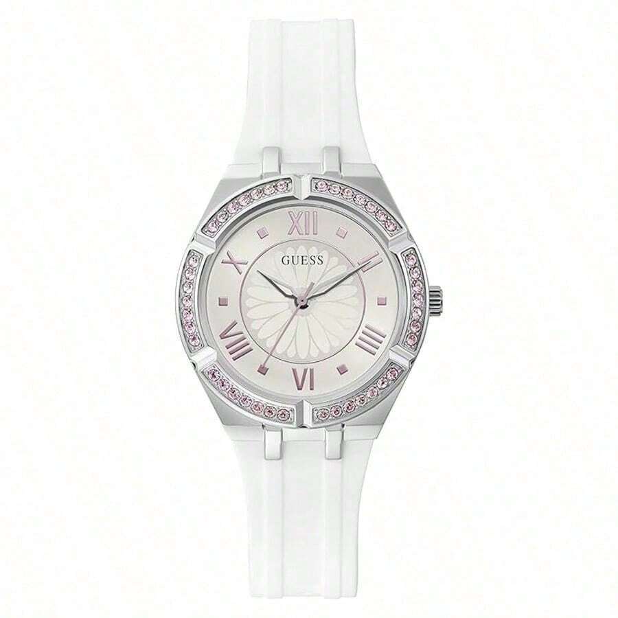 Guess Ceas de damă GUESS cu cuarț, carcasă din oțel inoxidabil, stil business, potrivit pentru prieteni și familie, GW0032L1, GW0034L5