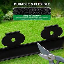 10M/32.8FT 带 30 个特殊钉子景观绿化分隔带 - 耐用的 L 形草石隔离屏障，用于树木景观美化，螺丝设置设计，易于安装和维护，无需挖掘边缘，用于草坪、土壤阻挡和花园绿化