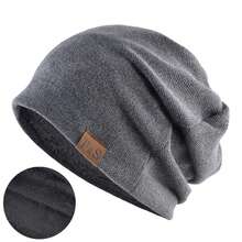 1 件针织帽柔软温暖纯色休闲品牌冬帽，非常适合秋季送礼 - 彩色 - 查看 14