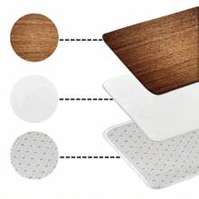 1pc Faux Wood Grain Design Kitchen Mat, Brown Wooden Texture Background, Absorbent Non-Slip Kitchen Carpet, Water & Oil Absorbent, Quick Dry Kitchen Floor Mat, Indoor Entrance Doormat, Odorless Soft Thick Kitchen Floor Pad, Small Kitchen Rug, Non-Slip Kitchen Decor Carpet, Easy To Clean Entryway Welcome Mat, Suitable For Living Room, Dining Room, Kitchen, In Front Of Sink - Multicolor - View 7