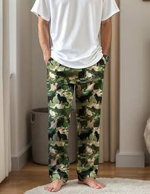Mens Pajama Pants, Soft Lounge Sleep Pants With Pockets Lightweight Long Pajama Bottoms For Menhalloween - 迷彩貓 - 查看 5