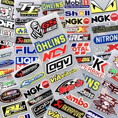 AD Waterproof, Sunscreen, Reflective Car Stickers, Sponsorship Motorcycle Stickers, Helmet Stickers, Electric Vehicle Motorcycle Decoration, Scratch Repair