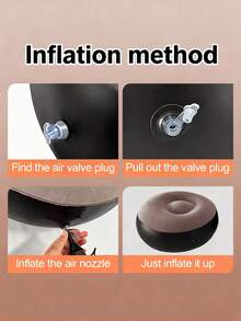 1 Set - Leisure Inflatable Sofa, Inflatable Recliner With Flocking Backrest, Inflatable Patio Recliner Suitable For Indoor Living Room And Bedroom, Outdoor Travel Camping, Picnic And Beach Recliner (With Air Pump)