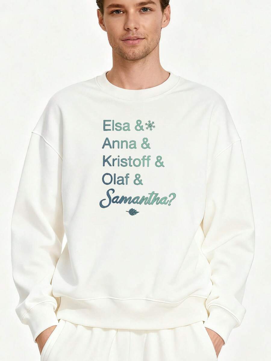 Frozen-2-Character-Name-Stack-&-Samantha Long-Sleeve Sweatshirt - trắng - Xem 1