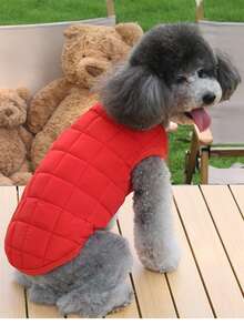 简约宠物服装狗猫服装棉质外套适合泰迪马耳他小型犬，秋冬季