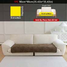 1 件毛绒天鹅绒提花沙发垫防滑宠物友好型座垫，冬季版加厚保暖沙发套，适用于 1-4 人座沙发装饰保护套，可机洗 - 彩色 - 查看 41