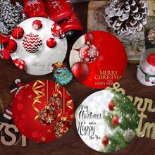 4pcs/8pcs Christmas Themed Coasters, Christmas Pattern Absorbent Pads For Coffee, Drinks, Kitchen, Table, Room, Bar Decor, Holiday Gifts - Multicolor - View 6