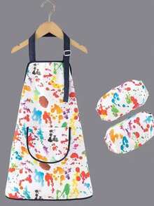 Children's Painting Apron, Waterproof Long Sleeve Reversible Art Smock For Toddlers, Boys And Girls