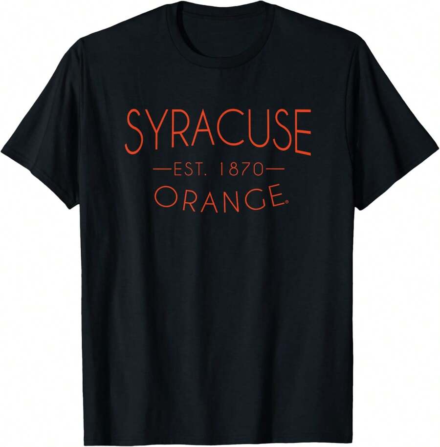 Syracuse University Orange Simple T-Shirt - Black - View 1