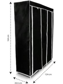 Andromeda Inc Closet para Ropa Armario Minimalista, Organizador de Ropa, Resistente y portátil, excelente Calidad (Azul) - Negro - Ver 8