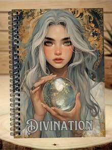 55 Page Witchcraft And Spiritual Explorer Divination Handbook - Mysterious Symbols, Tarot Guide, Rune Charts And Astrology Tools For Magic Practice, Intuitive Development - Adult Witcher's Magic Book Or Shadow Diary, Spiritual Growth Book, Charm Cover Art, Art Design