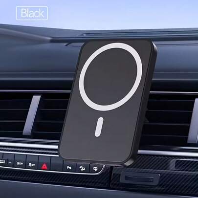 15W High-Speed Magnetic Car Wireless Charger, Convenient For Fast Charging, Easy To Install, Adjustable Phone Holder, No Battery Required, USB Type-C Interface, Suitable For Dashboard/Air Outlet Installation, Car Accessories, Dashboard Charger, Magnetic Charger, Stylish Design, Durable Construction, High-Speed Charging, Wireless Charging, Fast Charging
