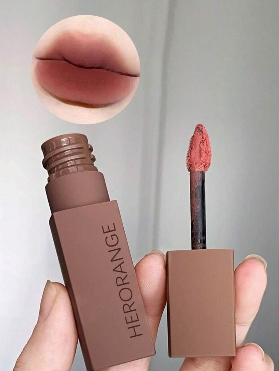 HERORANGE Son bóng lâu trôi, lì, không dính, dưỡng ẩm cả ngày, không gây bết dính, dành cho môi khô, son lì màu hồng, mỹ phẩm trang điểm cho nữ, hoàn hảo cho mùa thu đông, lý tưởng cho thời trang Y2K, thích hợp làm quà sinh nhật, tiệc Halloween, màu sắc đẹp nhất