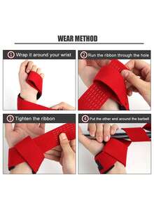 2pcs Hard Pull Wrist Lifting Straps For Weightlifting, Bodybuilding, Powerlifting, Strength Training, & Deadlifts - With Neoprene Cushioned Wrist Padded And Anti-Skid Silicone Grips Band - Multicolor - View 9