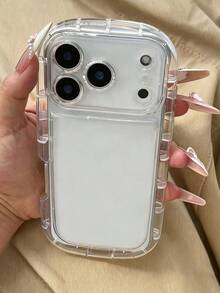 Transparent Clear Shockproof Protection Case Compatible With IPhone 17 Pro Max 17 Pro 17 16 Pro 16 Pro Max 16 15 Pro 15 Pro Max 15 14 Pro Max 14 Pro 14 13 Pro Max 13 Pro 13 12 Pro Max 12 Pro 12 11 Anti-Drop Back Cover - Clear - View 3