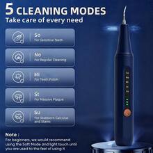 1件装Type-C充电式牙菌斑去除器/牙齿清洁器 - 去除污渍、牙垢和牙结石。这款牙科工具具有5种可调模式和4个可更换清洁头，适合居家/宿舍日常牙齿清洁，是送给伴侣的完美礼物！