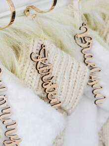 Custom Text Wood/Acrylic Ornaments With Hemp Rope - 1/3/5pcs, Boho Rustic Chic Holiday Decor, Personalized Christmas Stocking Name Tags, Ideal Family Festive Keepsake, Durable Premium Material Hanging Ornament, Perfect For Christmas/New Year/Holiday Celebrations