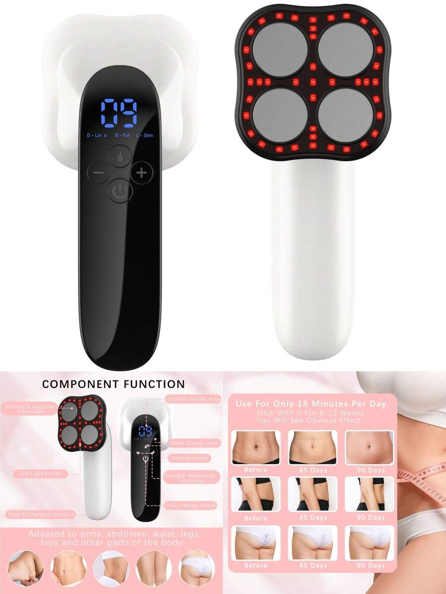 2026 Hot-Selling Weight Loss Massager, Shaping Massage Device, Wireless Electric Fat Burning Instrument, 42°C Constant Temperature Massage Device, Home Body Sculpting Beauty Instrument, Lipolysis Instrument, Slimming Instrument, 1200mAh Battery, 90 Minutes Standby After Full Charge, Professional Handheld Multi-Function Massage Machine Suitable For Abdomen, Waist, Arms, Legs, Buttocks - Best Gift For Men And Women