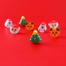 1 Box Christmas Erasers, Mini Transparent Storage Box, Student Prizes, Christmas Gifts, Cute Pattern Eraser Set - Multicolor - View 9