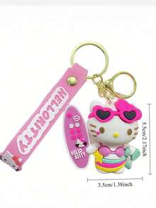 قلادة مفتاح دمية قطة كيوت، قلادة حقيبة دمية كرتونية