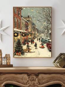 1 tấm áp phích nghệ thuật vải canvas cảnh thị trấn Giáng sinh cổ điển, nghệ thuật treo tường Giáng sinh, trang trí phòng ngủ, trang trí phòng khách, trang trí văn phòng, trang trí tường phòng ăn, trang trí nhà bếp, phòng học, hành lang, trang trí ký túc xá, trang trí phòng tắm, quà tặng lý tưởng cho bạn bè, nghệ thuật treo tường, trang trí tường, trang trí nhà cửa, trang trí phòng, nghệ thuật treo tường bằng vải canvas, áp phích, nghệ thuật treo tường có khung, khung tùy chọn - Nhiều màu - Xem 7