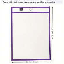 3/6pcs Reusable Dry Wiping Bag, Writing And Wiping Bag, Transparent Plastic Sheet Protector Art Supplies - Perfect For Organizing And Presenting Documents - Multicolor - View 2