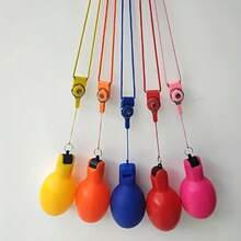 1pc Hand Squeeze Whistle, Survival Whistle + Round Lanyard - Loud, Squeeze-Activated Sound For Emergency, Dog Training, Outdoor Activities - Compact & Portable, Suitable For Dog Sports, Camping, Competitions - Bright Red Color For High Visibility, Dog Whistle, Essential For Competitions, Ergonomic Design, Durable Plastic - Perfect Choice For Halloween, Christmas And New Year Sports Gear