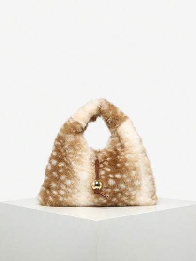 1 szt. Damska torba na ramię/listonoszkę z motywem lamparta i jelenia Y2K w stylu retro, gruba i pojemna, odpowiednia na wakacje, wyjścia, jesień/zimę