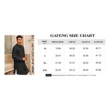 Mens Long Sleeve Robe Gown Casual Cotton Linen Button Muslim Shirt - 海軍 - 查看 11
