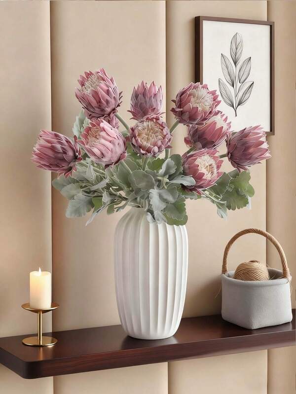 1/3 Stück Blume, künstliche Blume, realistische Blume, langer Stiel, Kaiserdistel im nordischen Stil, geeignet für Zuhause, Hochzeit, Büro Dekoration, Valentinstag, Hochzeit, Outdoor Garten Partys, Thanksgiving Weihnachtsgeschenke, Blumendekoration