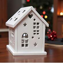 3D 圣诞房屋模具，圣诞树星心房屋模具，用于蜡烛蜡树脂 DIY 工艺品家居装饰圣诞装饰