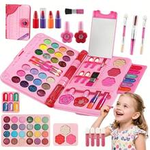 Pretend Play Makeup Set, Girls Makeup Case, Princess Handbag, Lipstick, Eyeshadow, Suitable For 3-6-12 Years Old Children, Halloween, Christmas And Birthday Gift - Multicolor - View 13