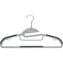 Basics Rubber Coated Plastic Hangers Pack Of 50 Gray