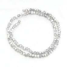 1 件部分电镀银刻面算盘水晶扁珠，3/4/6/8 毫米，时尚百搭手工 DIY 串珠，适用于手链、项链、珠宝、手机链、钥匙扣批发珠子 - 半電鍍銀色 - 查看 13