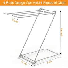 Kitchen Towel Holder Stand, 4-Arm Dish Towel Holder Countertop Towel Drying Rack For Bathroom, Free Standing Hand Towel Stand Washcloth Dish Cloth Drying Rack, Z-Shaped Folding Hanging Towel Bar Stand{"Size_name":"1Pack"} - 1 gói - Xem 4