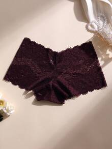 6pcs/Pack Women's Sexy Lace Patchwork Seamless Briefs, Tummy Control And Butt Lifting, Stretchy Comfortable Breathable, Suitable For Yoga, Sports And Daily Wear - Multicolor - View 7