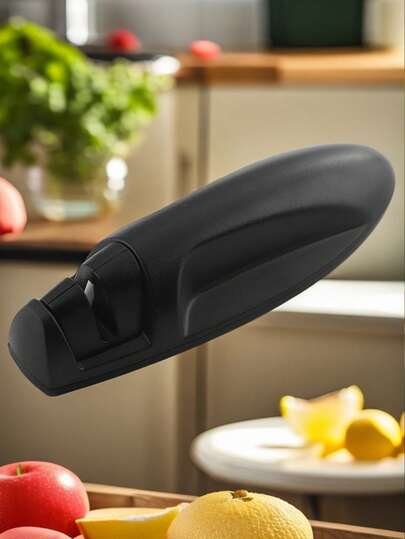 1pc/2pcs/3pcs 5-Inch Mini Portable Knife Sharpener, Single Slot Sharpener, Small Knife Sharpening Tool, Black, Compact, Mini, Kitchen Accessories, Sharpening Tool, Knife Sharpening Stone, Suitable For Home, Kitchen, Outdoor, Camping