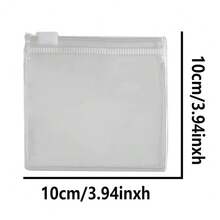 100pcs Transparent PVC Zipper Bags, Jewelry Accessory Resealable Packaging Bags, Medication Bags, Action Figure & Pendant Storage PVC Zipper Bags, Christmas Holiday Gift Storage Bags - متعدد الألوان - مشاهدة 3