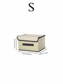 1/3 صندوق تخزين قابل للطي محمول، مناسب لتخزين الملابس والأغراض المنزلية والوجبات الخفيفة، تصميم قسم ثنائي الاستخدام، صندوق تخزين متعدد الوظائف ذو سعة كبيرة