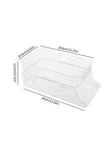 1pc Double Layer Rolling Canned Beverage Storage Rack For Fridge & Kitchen Organizer