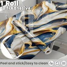 1 Rolle selbstklebende Granit-Marmor Tapete, wasserfest, fettresistent Vinyl, einfache DIY Heimdekoration - geeignet für Küche und Badezimmer, Heimrenovierungsprojekte, tolles Geschenk für Heimdekorationsbegeisterte