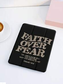 1 件 Faith Over Fear 标语印花平板平板电脑保护壳，兼容 Apple 10.2、Apple Pro 11" 2021/2020/10th Gen、Apple 11" 11th Gen 2025、Galaxy Tab A8 10.5" 2022、Matepad 10.4/Tab，带铅笔槽，防摔，平板电脑支架保护套 - 彩色 - 查看 4