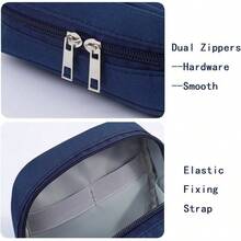 E - Tree - Bolsa de almacenamiento para electrnica pequea y accesorios, bolsa tcnica, funda organizadora electrnica compatible con cargador de porttil, mouse, cables, hub, banco de energa, - Gris - Ver 6