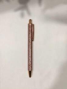 3 piezas/5 piezas/8 piezas Bolígrafos con bola de diamante falso metálico de color oro rosa con brillo, gran regalo para amigos, familia, estudiantes, fiestas, bodas, suministros de oficina y escolares - Oro rosa - Ver 18