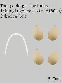 ideaCCSZ 2对C、D、E、F罩杯丰胸可重复使用隐形胸贴，前扣式隐形乳贴，女士内衣配饰，粘性聚拢胸贴，适合游泳和无肩带晚礼服 - 彩色 - 查看 32