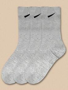 3/9/12 Pairs Of Solid-Color Versatile Socks, Breathable, Comfortable, Absorbent, Suitable For Daily Wear, Sports, Office, Casual Styles, And Valentine's Day All Year Round - Multicolor - View 14