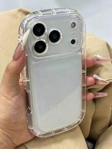 Transparent Clear Shockproof Protection Case Compatible With IPhone 17 Pro Max 17 Pro 17 16 Pro 16 Pro Max 16 15 Pro 15 Pro Max 15 14 Pro Max 14 Pro 14 13 Pro Max 13 Pro 13 12 Pro Max 12 Pro 12 11 Anti-Drop Back Cover - Clear - View 2