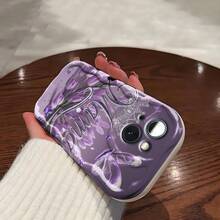 パターン クリーム ウェーブ シェル 携帯電話ケース 17/16E/16/15/14/13/12/11 Pro 16 Plus/16E に適した携帯電話保護ケース、男性と女性に適しており、シンプルな個性、落下防止保護 - ホワイト - チェックする 3